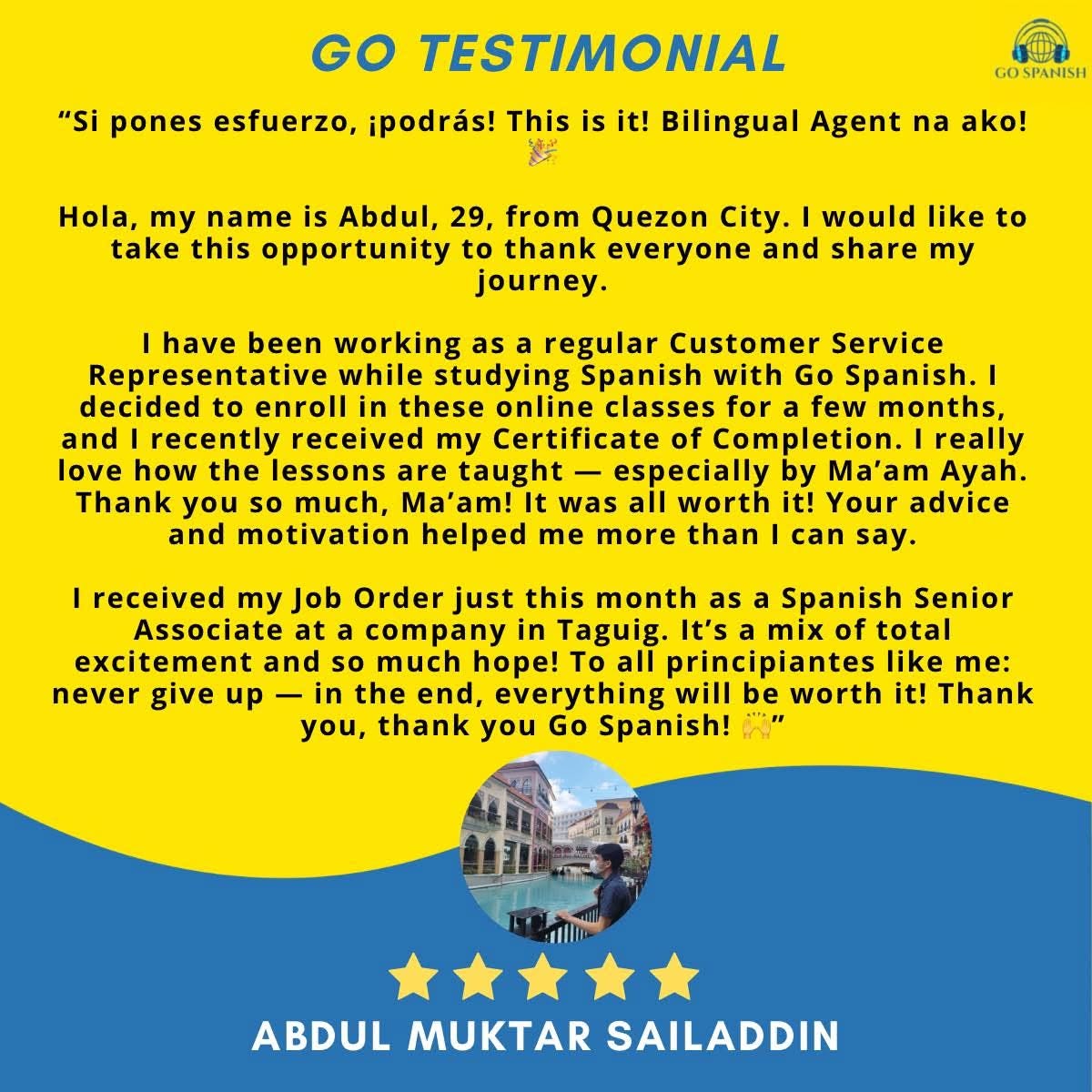 New Student Testimonial